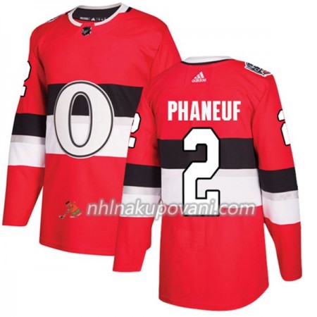 Ottawa Senators Dresy Dion Phaneuf 2 Červená 2017-2018 Adidas Classic Authentic - Pánské